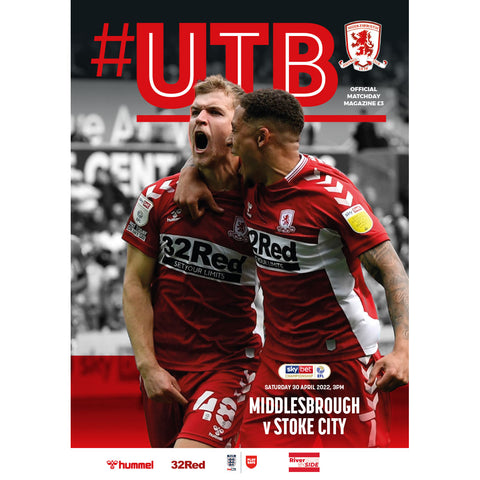 Middlesbrough vs Stoke City football programmes