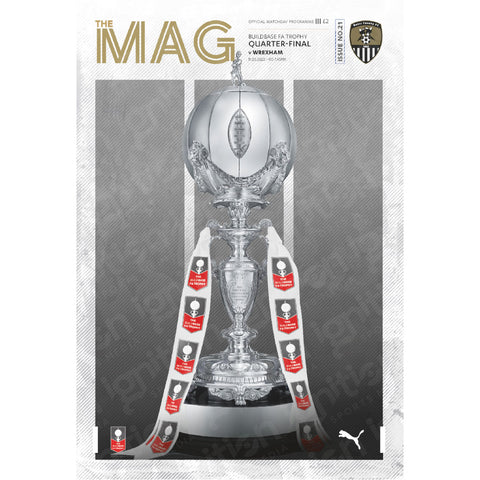 Notts County vs Wrexham (FA Trophy Quarter-Finals) football programmes