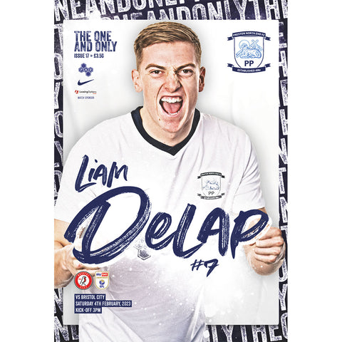 Preston North End v Bristol City football programmes