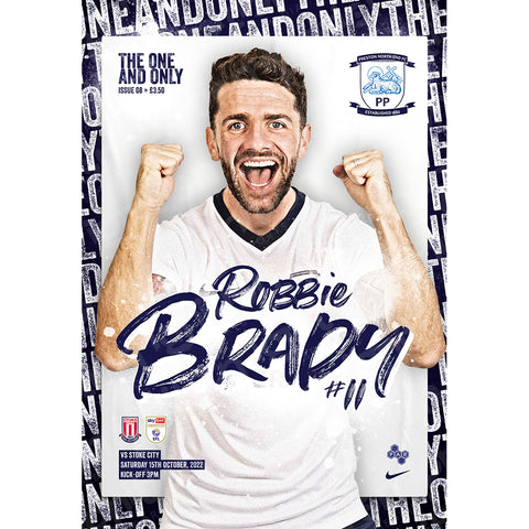 Preston North End v Stoke City football programmes