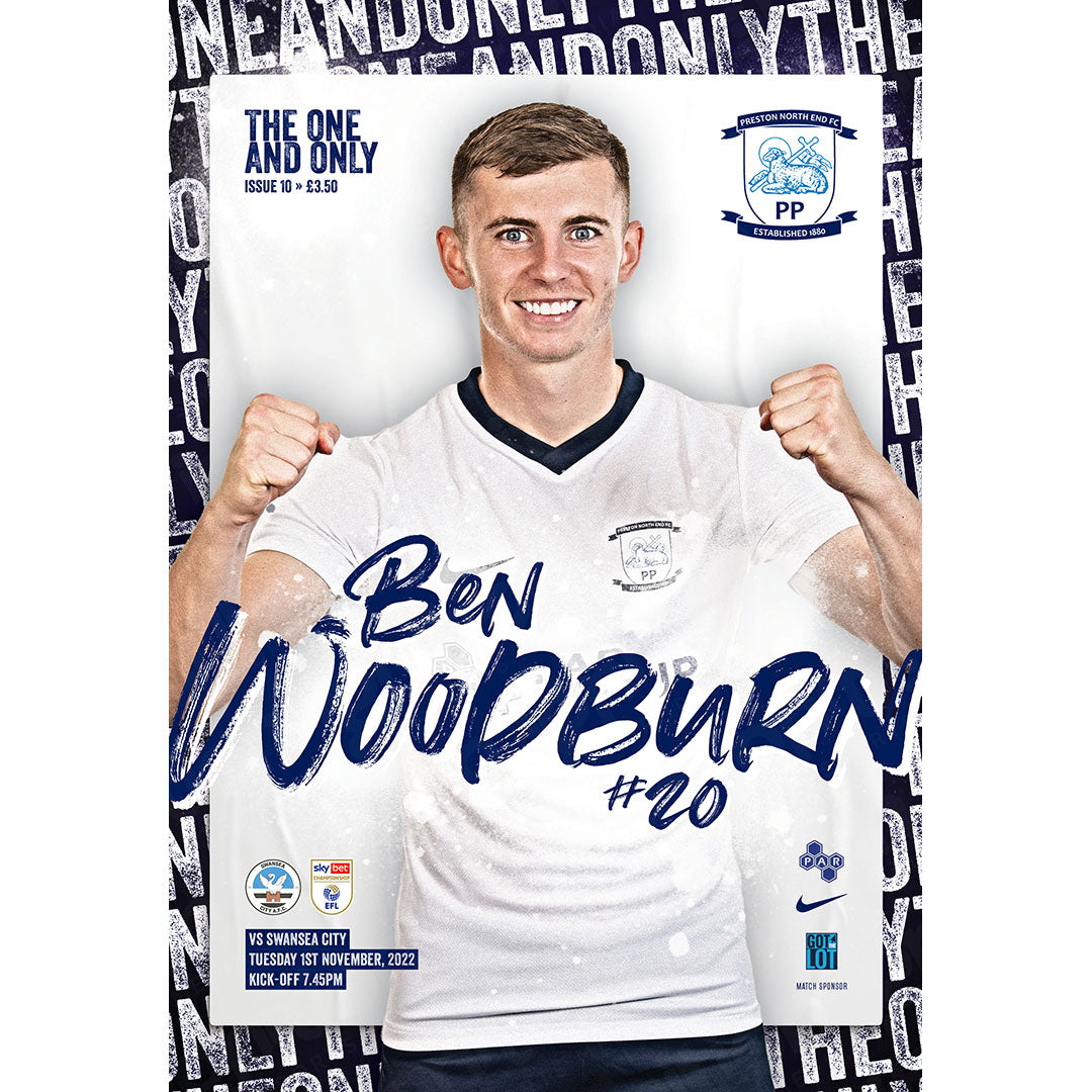 Preston North End v Swansea City football programmes