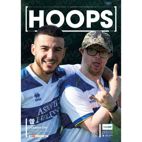 Queens Park Rangers vs Cardiff City football programmes