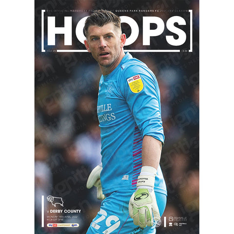 Queens Park Rangers vs Derby County football programmes
