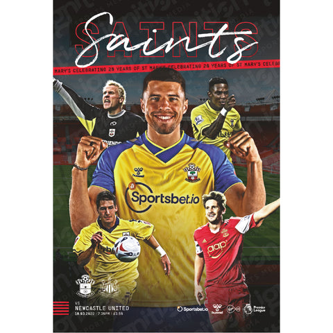 Southampton vs Newcastle United football programmes