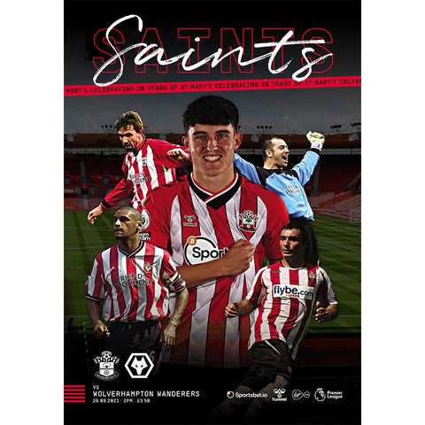 Southampton vs Wolverhampton Wanderers football programmes